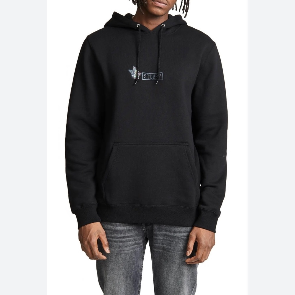 STUSSY‎ BUTTERFLY APPLIQUE HOODY SMALL